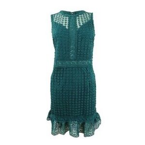 Rosie Harlow Juniors' Rosette-Lace Flounce Dress